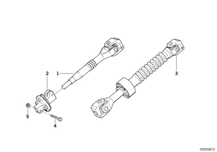 Steering shaft, Number 03 in the illustration