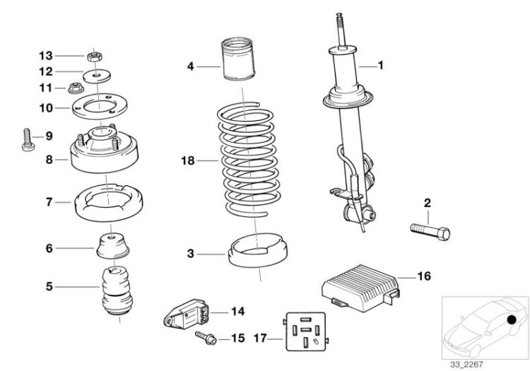 Coil spring, Number 18 in the illustration