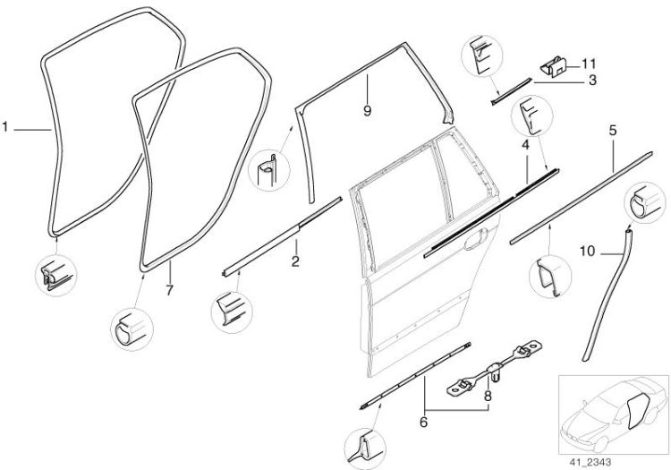 Chest strip, interior left rear, Number 03 in the illustration