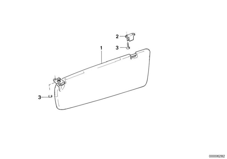 Sun visor, right, Number 01 in the illustration