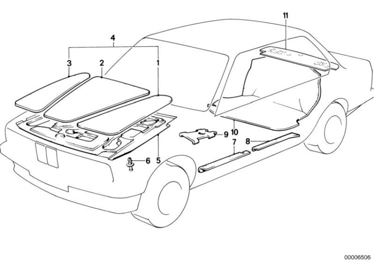 51481911388 SOUND INSULATING SIDE MEMBER RIGHT Vehicle trim Insulation BMW 3er E36 E30 >6506<, Insonorizacion larguero derecho