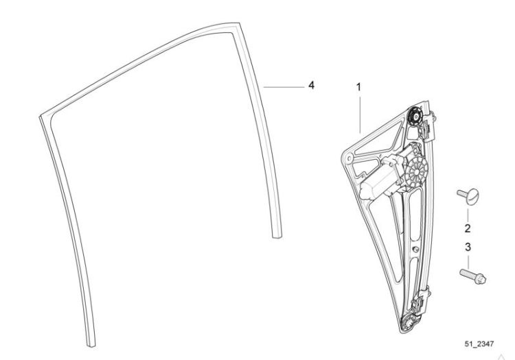 51348157180 REAR RIGHT WINDOW GUIDE Vehicle trim Door rear BMW 8er E31 E38 >6696<, Guia cristal trasera derecha