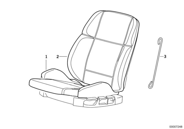 Cover backrest, leather, Number 02 in the illustration