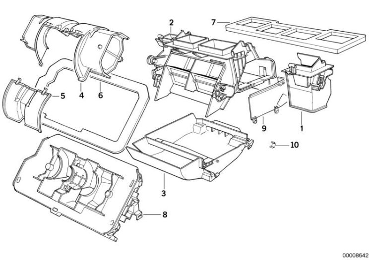 Housing upper part, Number 08 in the illustration