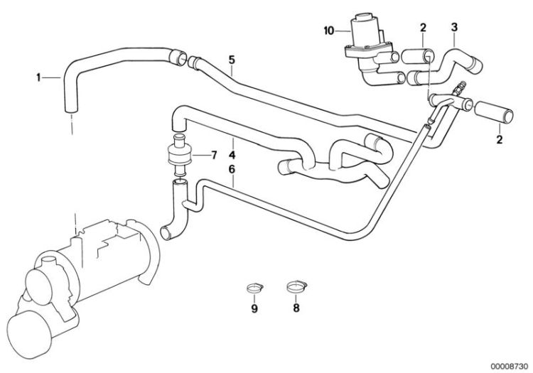 Hose clamp, Number 09 in the illustration