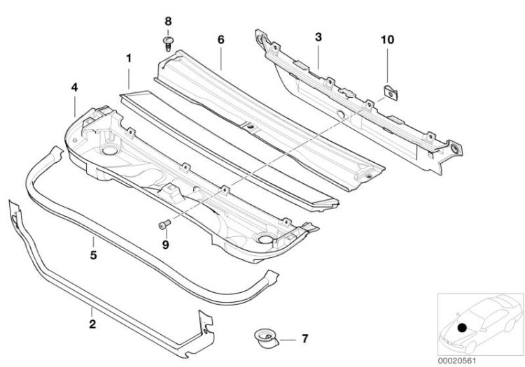 Boîtier inférieur microfiltre, numéro 03 dans l'illustration