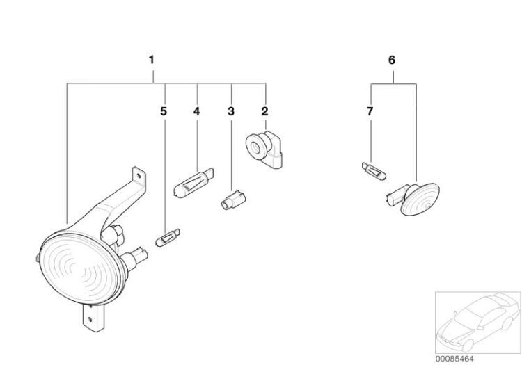 63137166013 Direction indicator side front Lighting indicators front side Mini Cabrio Cabrio  63131477680 Cabrio  >85464<, lampeggiatore anteriore/laterale