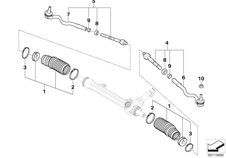 32106774220 Ball joint left Steering Mechanical steering BMW Z4 Roadster E89 32101095957 E46 E85 E86 >113492<, Aticulación esférica izquierda