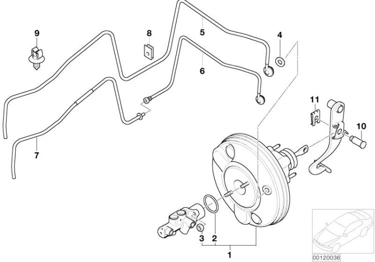 34326757257 Line clip single Brakes Brake servo unit Mini Cabrio Cabrio  F12 F13 F06 F01 Cabrio  BMW i3  BMW i8  >120036<, Clip tubería sencillo