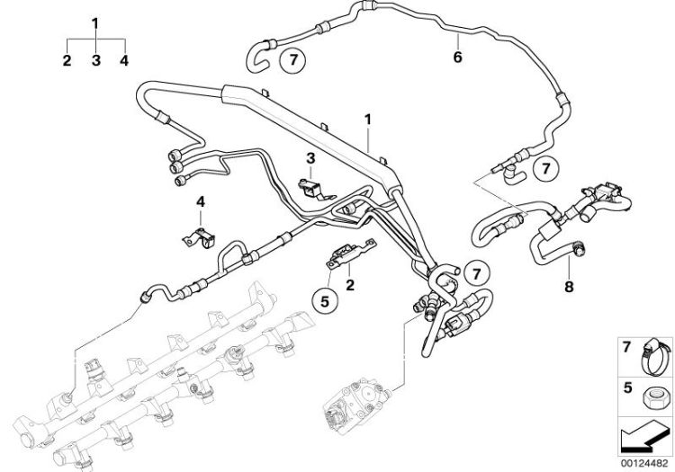 Fuel pipe, Number 08 in the illustration