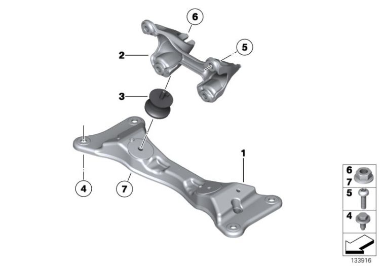 Gearbox supporting bracket, Number 02 in the illustration