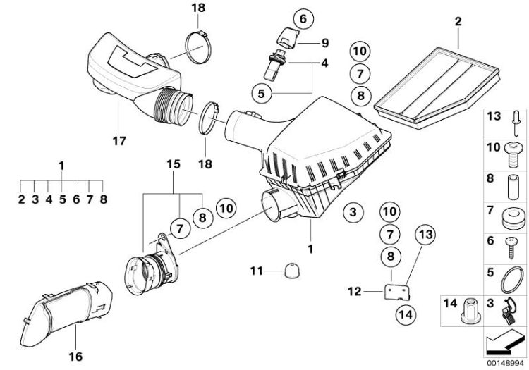 Halter Ansauggeräuschdämpfer 