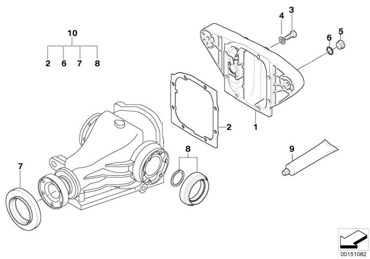 Transmission cover, Number 01 in the illustration