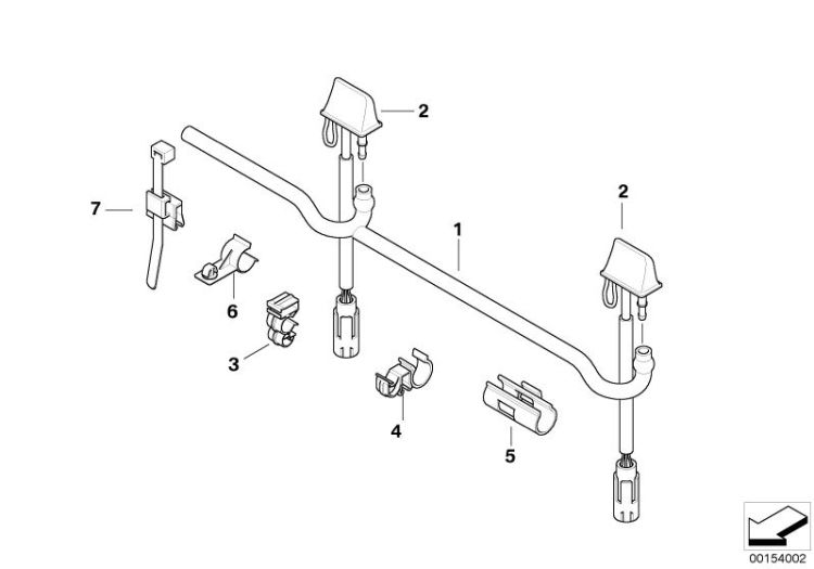 Bracket, hose line, Number 06 in the illustration