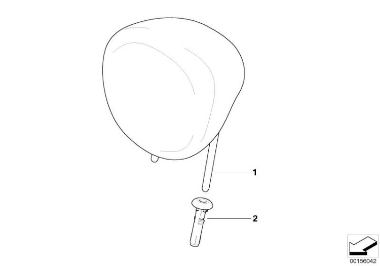 Guide, headrest, lockable, Number 02 in the illustration