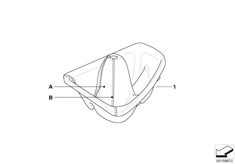 Schalthebelabdeckung Leder, Nummer 01 in der Abbildung