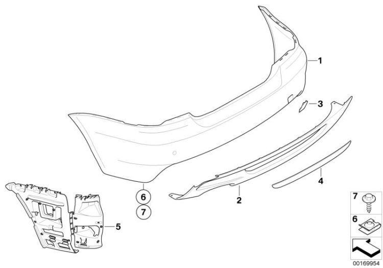 51128045508 GUIDE RIGHT Retrofitting  conversion  accessories M Performance Parts BMW 1er F20 E88 E82 >169954<, Guida destra