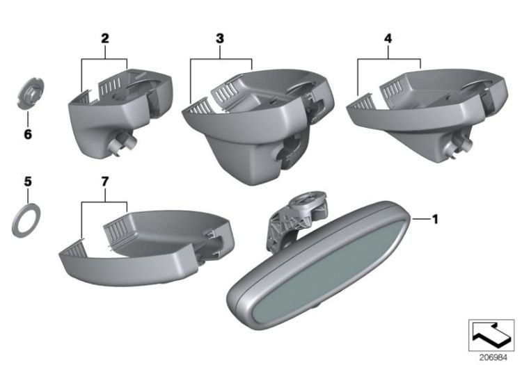 Set of covers mirror baseplate, Number 03 in the illustration