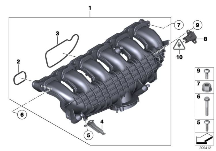 BMW d'origine Serie guarnizione profilata  (11617547242)