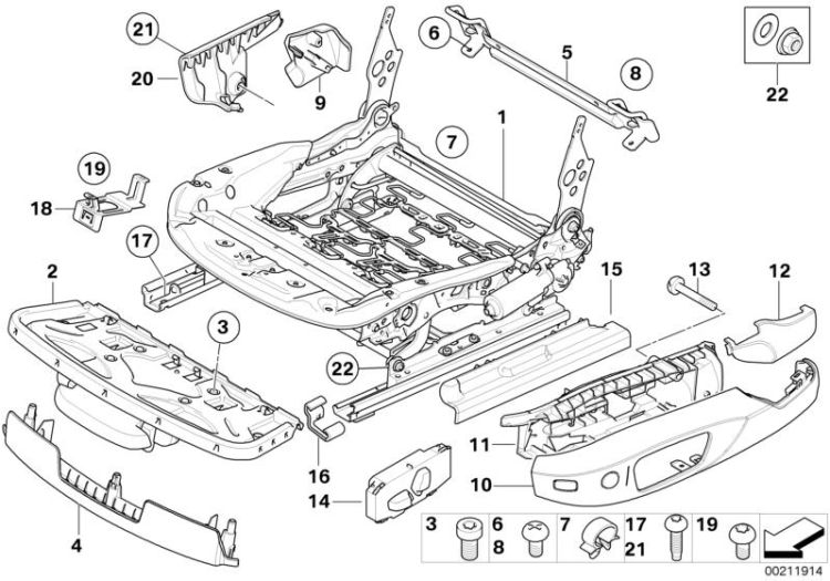 Cache d`extrémité d support ceinture dro, numéro 12 dans l'illustration