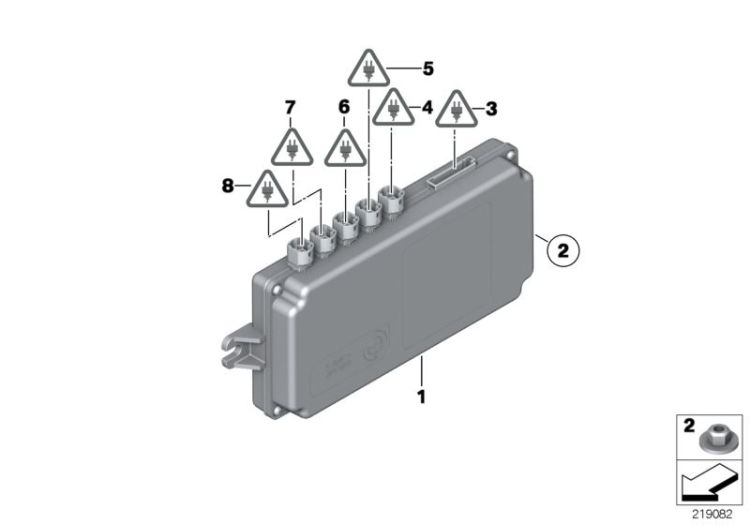 Steuergerät Top Rear Side View Kamera, Nummer 01 in der Abbildung