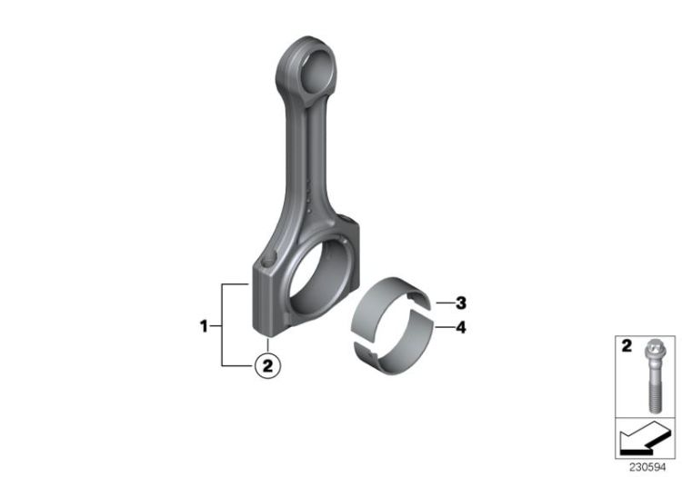 Set connecting rod, Number 01 in the illustration