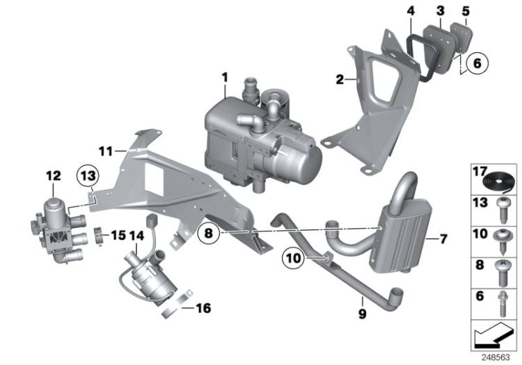 Independent heating bracket, Number 11 in the illustration