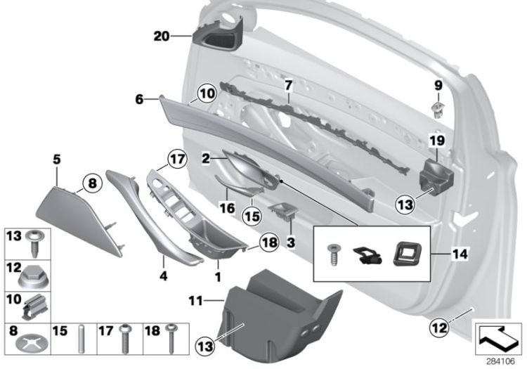 Left recessed grip, Number 01 in the illustration