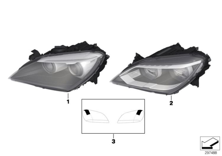 Original BMW Headlight, LED technology, right 6er F13 | HUBAUER-Shop.de