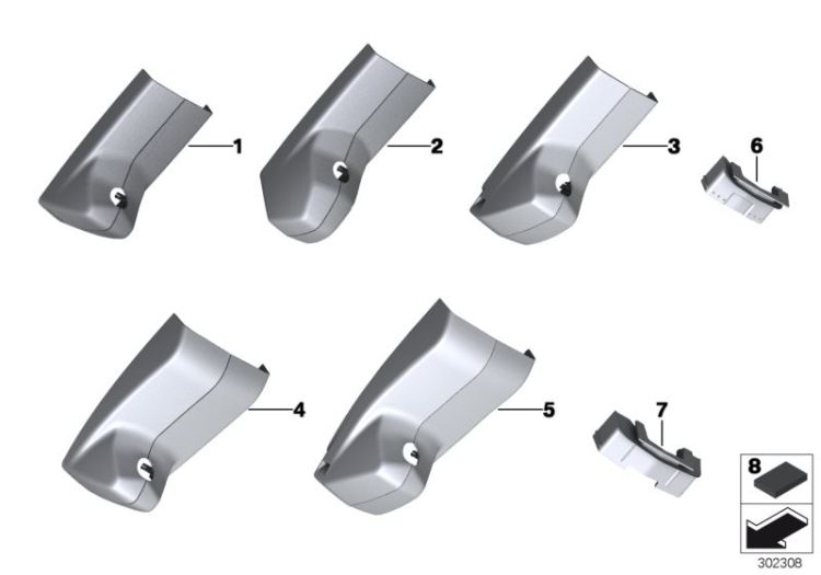 Set of covers mirror baseplate, Number 02 in the illustration