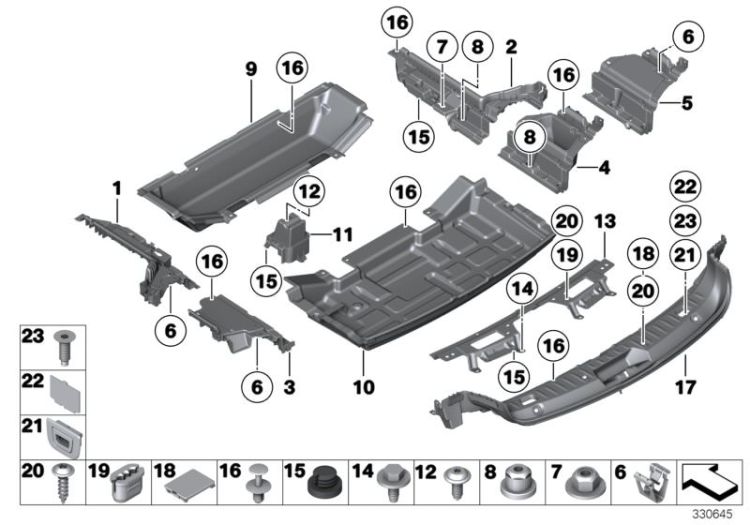 Loading sill cover, Number 17 in the illustration