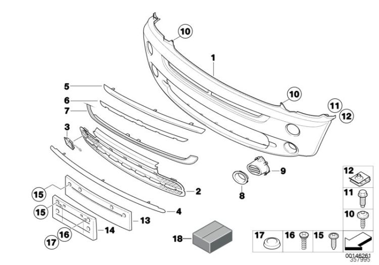 Zierring Nebelscheinwerfer rechts, Nr. 08 in der Abbildung