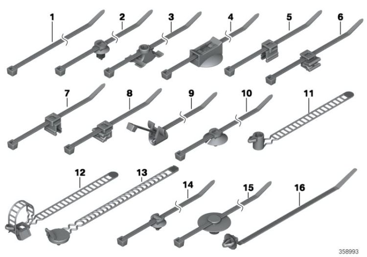 Kabelbinder, Nummer 15 in der Abbildung