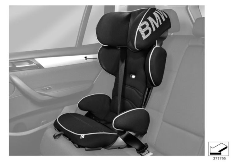 Original junior seat 2/3 Z4 Roadster E85 SCHWARZ-ANTHRAZ | HUBAUER-Shop.de