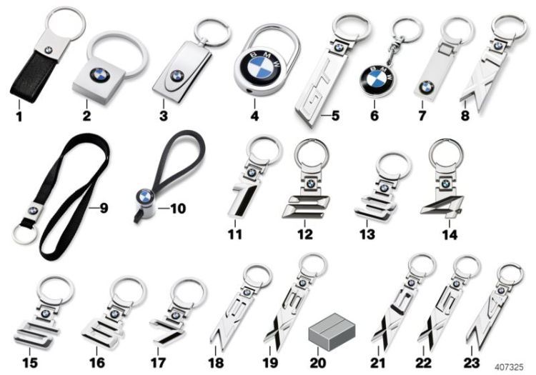Porte-clés BMW Série 1 d`origine BMW (80272287777) | HUBAUER-Shop.de
