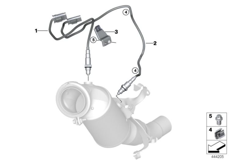 Sonde lambda, numéro 02 dans l'illustration