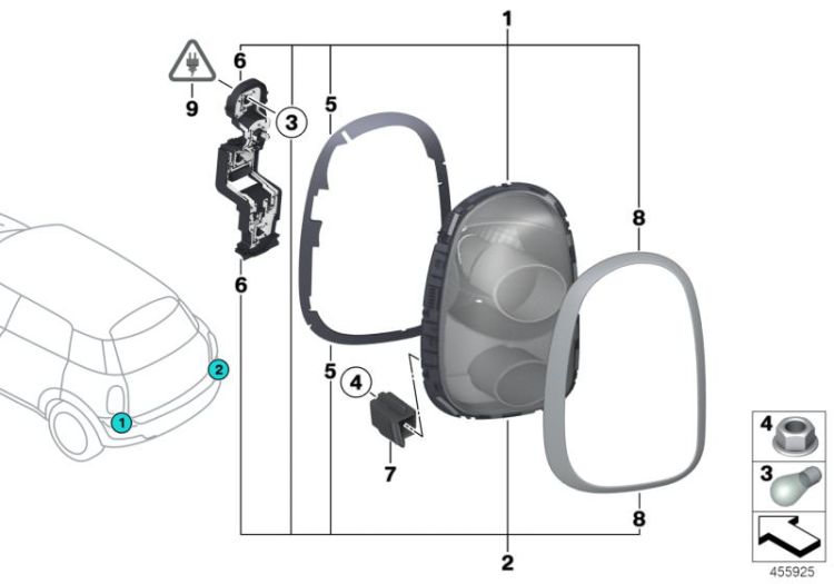 Tail light, left, Number 01 in the illustration