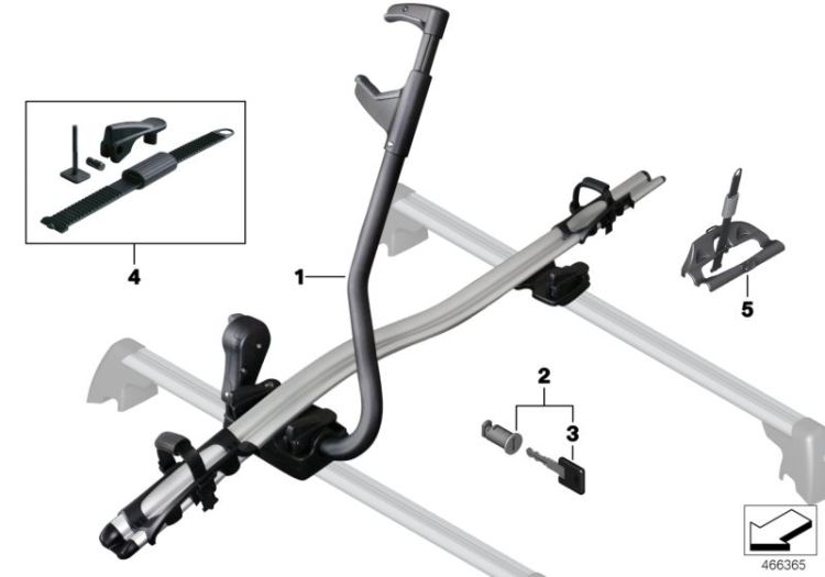 Porte-vélos de toit, numéro 1in the illustration