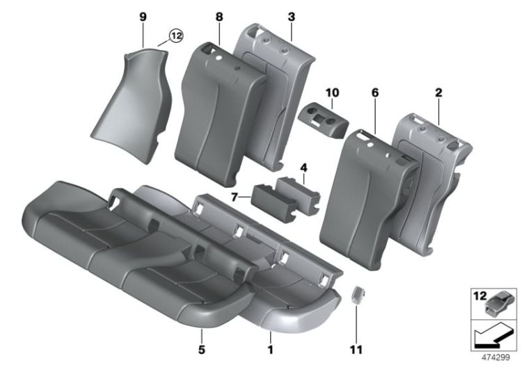 Cover Isofix, Number 11 in the illustration