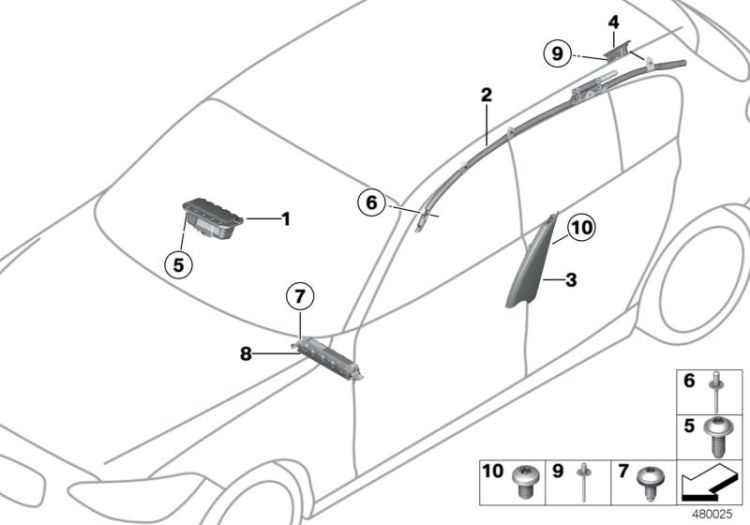 Deflector plate, left, Number 04 in the illustration