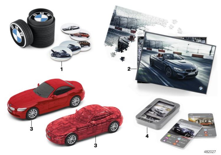 80442406540 BMW Puzzle car 3D Z4 transparent Accessories BMW Children´s Range  >482027<, BMW Puzzle Auto 3D Z4 trasparente
