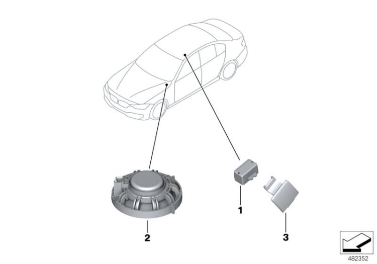 84109212515 HANDS FREE TELEPHONE MICROPHONE Communication systems Hands free system BMW 4er F36 F23 F33 F12 4er  4er N >482352<, Micrófono manos libres