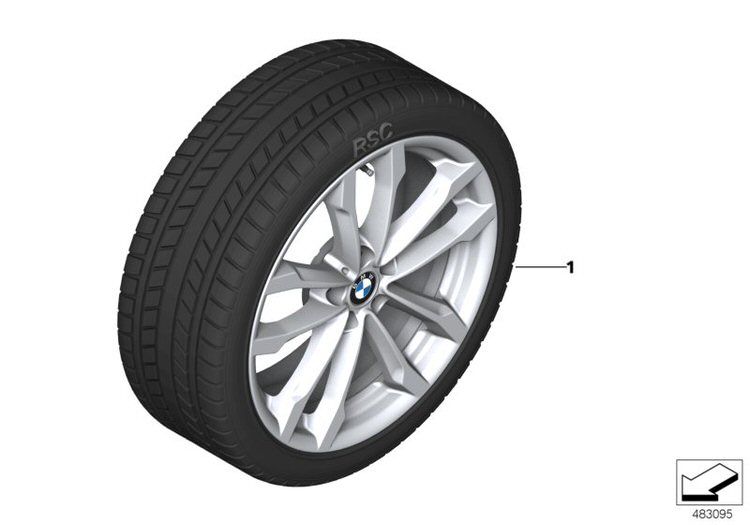 RDC roue complète hiver alliage d`origine BMW 245/50R19 105V (36110003058)  | HUBAUER-Shop.de