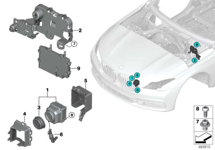 Steuergerät Night Vision Kamera, Nummer 09 in der Abbildung