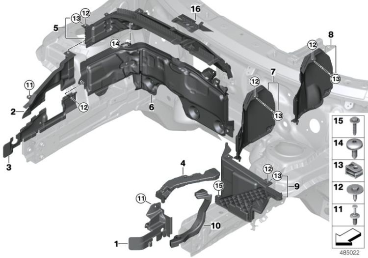 51717290802 Bulkhead top section Vehicle trim Mounting parts engine compartment Mini Coupé Coupé  ONE/Cooper  ONE/Cooper  Cabrio  >485022<, Salpicadero pieza superior