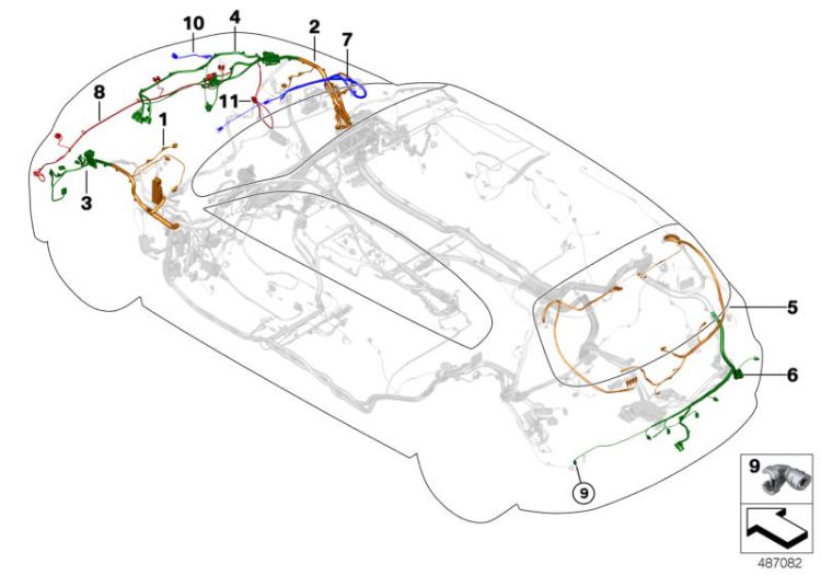 12517804394 Protection cap Vehicle electrical system Main wiring harness BMW X1 X1  E84 >487082<, Cappellot.d.protezione