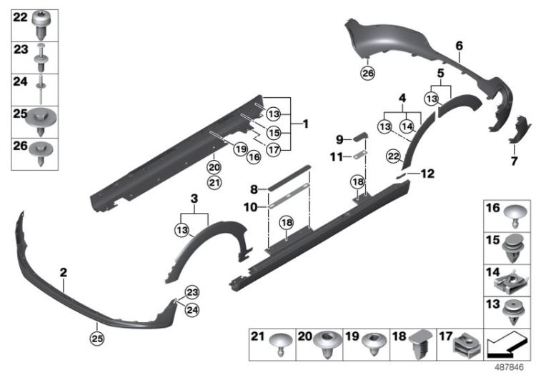 51777430361 Protect film side sill trim panel left Vehicle trim Cover door sill  wheel arch Mini Cabrio Cabrio  Clubman  >487846<, Pellicola protez.rivestim.sottoporta sn.