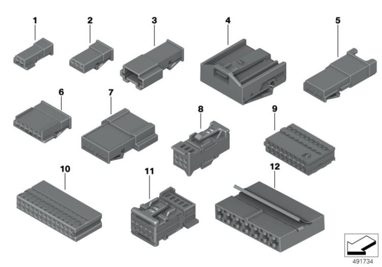Universal socket housing uncoded, Number 14 in the illustration