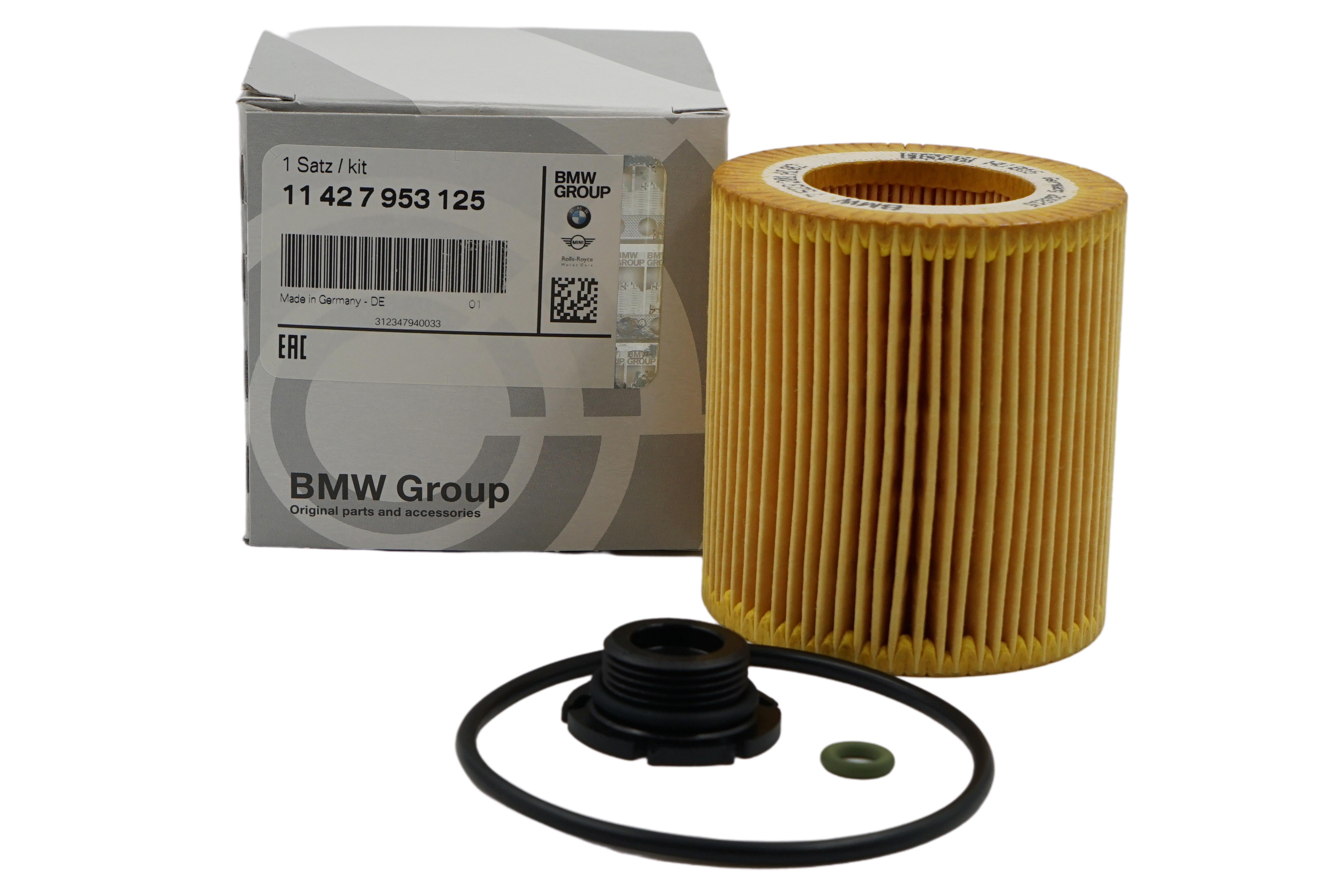 Kit cartouche de filtre à huile d`origine BMW (11427953125) | HUBAUER-Shop. de