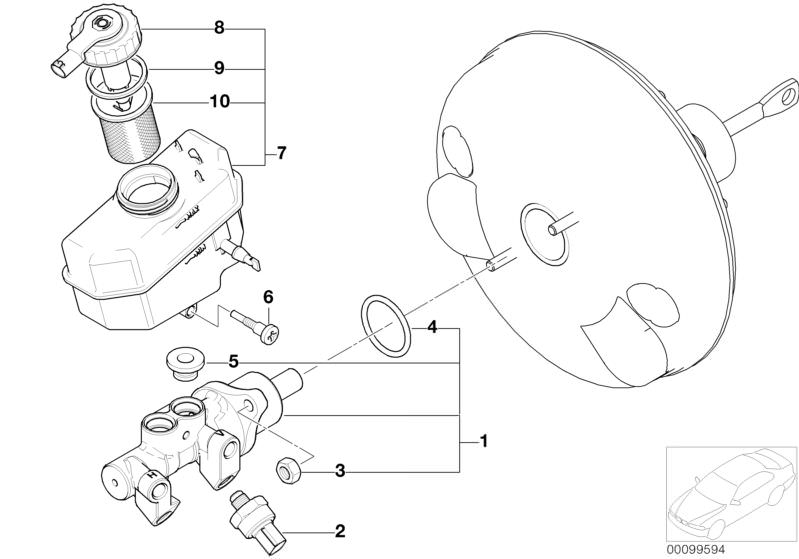 Maitre-cylindre de frein d`origine BMW (34316752541) | HUBAUER-Shop.de